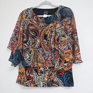 Coco Bianco paisley print multicolor blouse